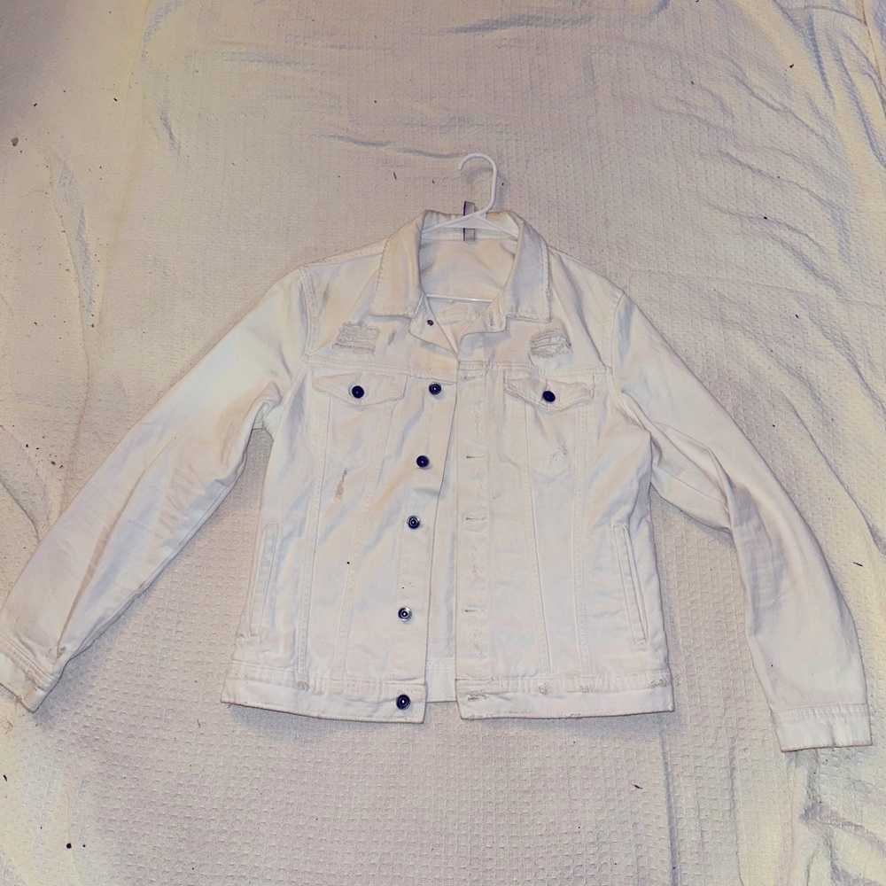 Zara Men White Jean Jacket